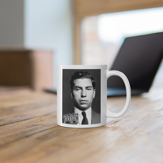 ☕ Lucky Luciano 1936 Mugshot Mug – Most Wanted
