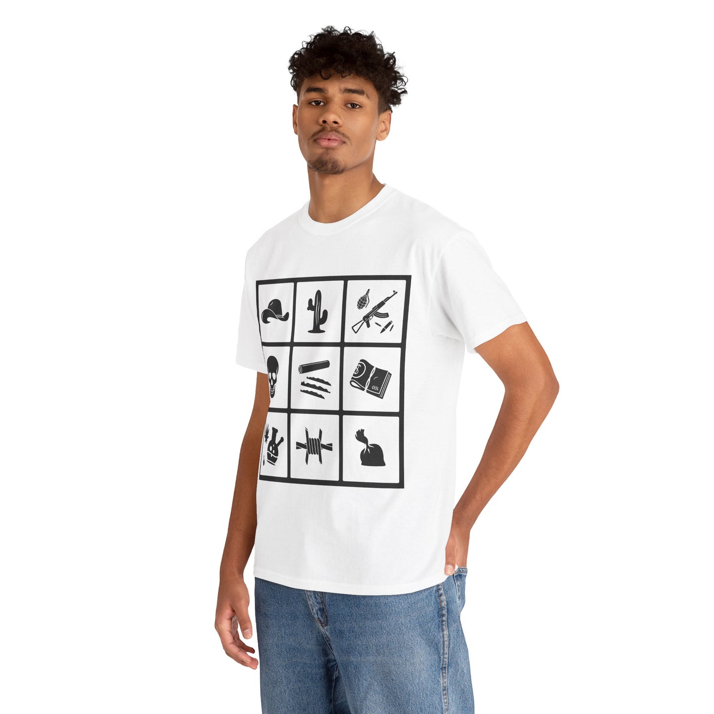 π₯ Cartel Couture "Narco Grid" T-Shirt - Most Wanted π₯