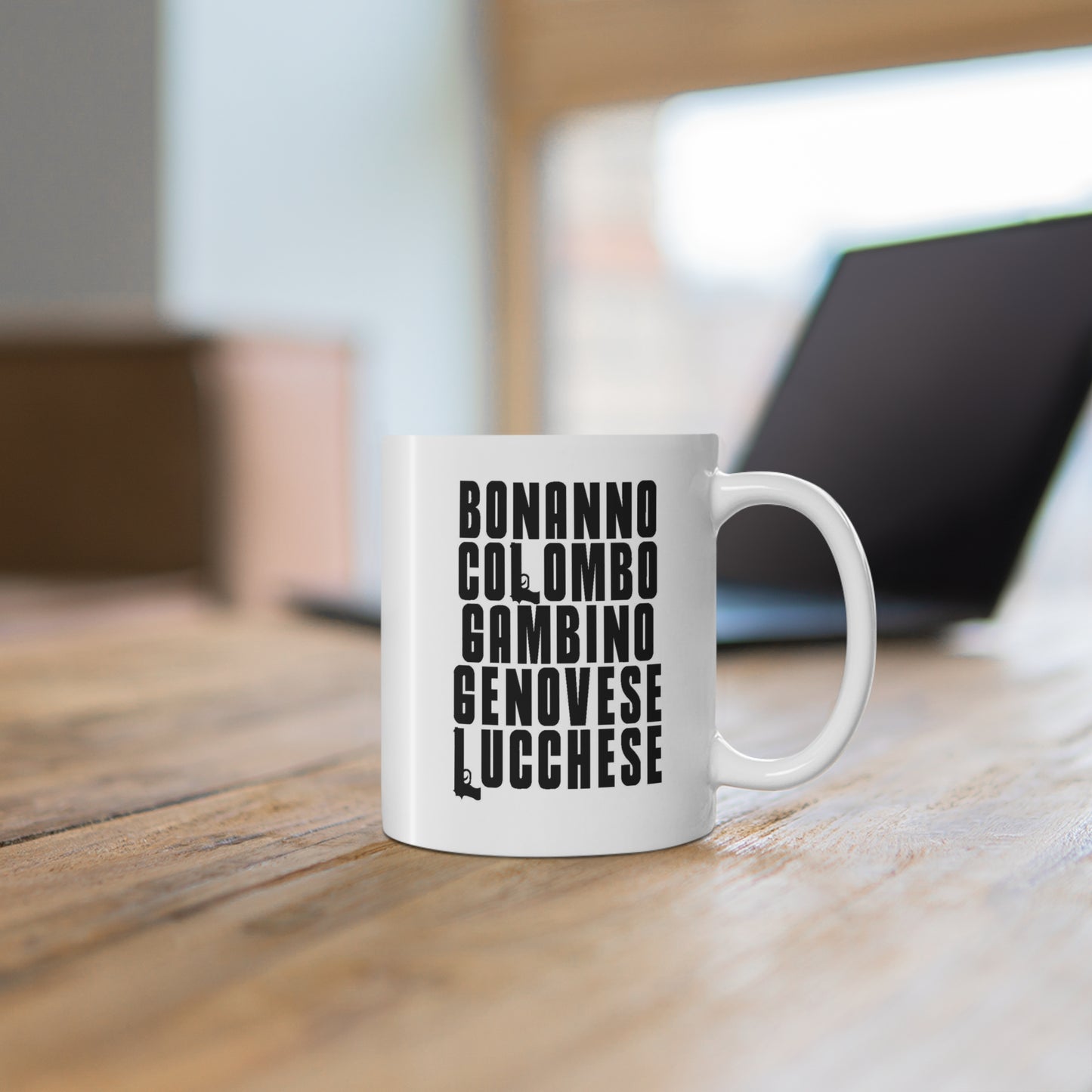 ☕ “The Five Families” Mafia Mug | Most Wanted