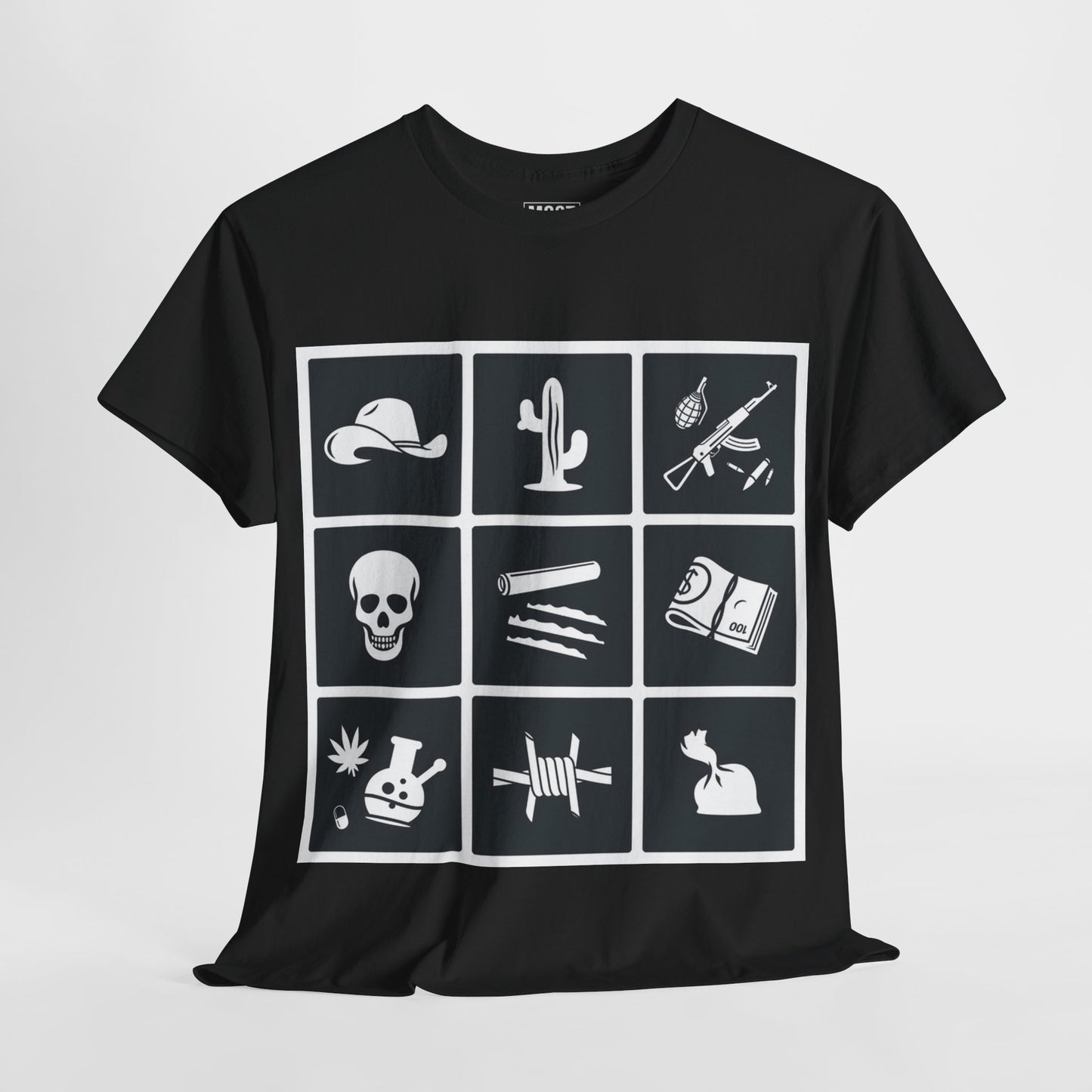 π₯ Cartel Couture "Narco Grid" T-Shirt - Most Wanted π₯