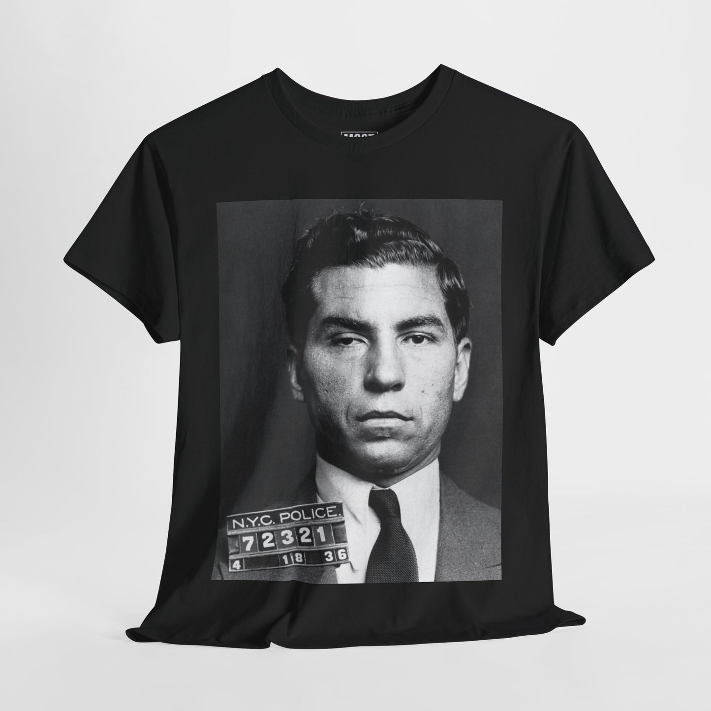 ♠️Lucky Luciano 1936 Mugshot T-Shirt – Most Wanted♠️